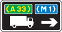 Advisory route for lorries  road sign