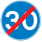 End of minimum speed 