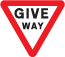 Give way to traffic on a major road