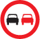 No overtaking road sign