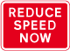 Reduce Speed Road Sign