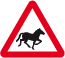 Wild Horses or ponies road sign